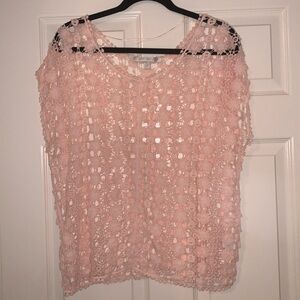 Soft baby pink crochet top